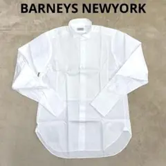 BARNEYS NEWYORK 長袖 シャツ サイズ39 プリーツ白ドレスシャツ