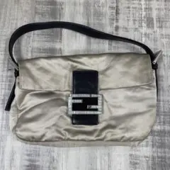 ヴィンテージ フェンディ FENDI シルクサテン マンマバケット ハンドバッグ