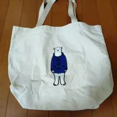 しろくま　ベンジャミン　刺繍トートバッグ