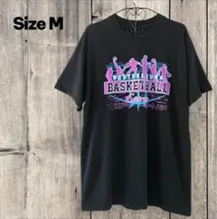 アメリカ古着 レデース 黒 半袖Tシャツ M バスケットボール