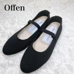【美品】Offen メリージェーン バレエシューズ パンプス メッシュ ブラック