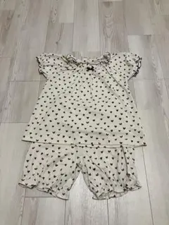 【110】ハート柄 半袖パジャマ 上下セット