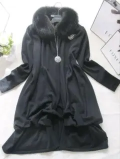 【試着のみ超美品】　Rene ルネ リアルファー　ウールコート FOX 日本製 試着のみ超美品】 Rene ルネ リアルファー ウールコート FOX 日本製
