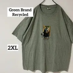 Green Brand Recycled半袖アニマルTシャツ　ベア熊　2XL