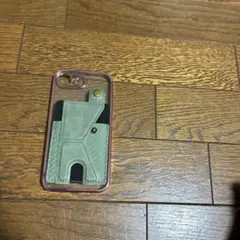 iPhone 16e ミントグリーン カードポケット付き iPhoneケース