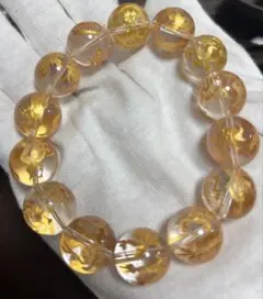 金塗四神獣　水晶15mmブレスレット パワーストーン 天然石 厄除け 風水