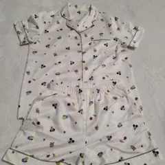 Sサイズ、GU パジャマ(サテン)半袖＆ショートパンツ