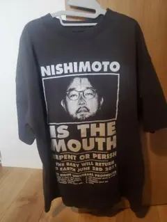 新品タグ付き封 nishimoto is the mouth Tシャツ　グレイ