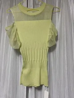 LAGUNAMOON ライム 半袖ニット F