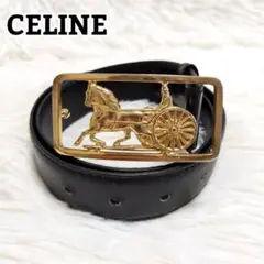 美品✨ セリーヌ ベルト 馬車 馬車金具 マカダム トリオンフ ゴールド