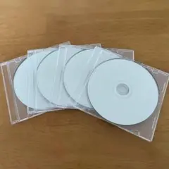 DVD-RW ホワイトディスク 4枚セット 透明ケース付き