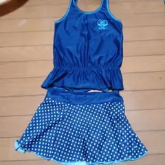 ネイビー 水着トップスとスカートセット