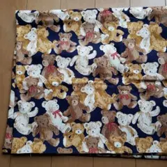 綿生地テディベア柄112×150厚手