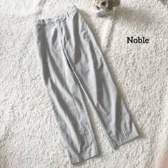 ノーブル グレー パンツ【40】ウールポリ混 日本製 フレームワークス