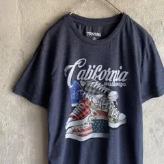 TRN1961 カリフォルニア スニーカー柄 プリントT シャツ 半袖