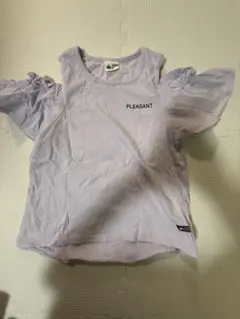 ★美品 しまむら LOGOS DAYS オープンショルダー半袖Tシャツ 150★