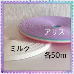 【H072】⭐️アリス⭐️ミルク⭐️訳ありクラフトバンド 各50m
