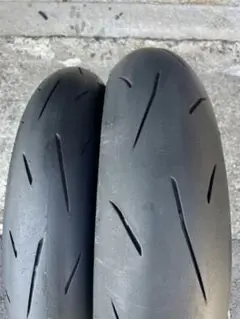 ダンロップ α13SP 前後セット バイク 中古タイヤ
