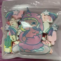ユニコーンと猫キティ デコレーションパーツ