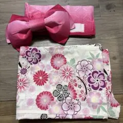 浴衣セット 簡単帯 154〜168㎝ 浴衣2点セット 着用一回 girl