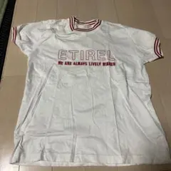ETIREL ロゴ Tシャツ 半袖 ホワイト
