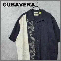 古着 CUBAVERA アロハ 柄 ボタンダウン シャツ L