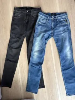 リプレイ　スキニーデニム 2色セット ブラック ブルー