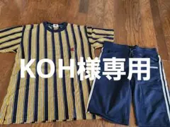 UP SPORTS Mサイズ ストライプ Tシャツとショートパンツセット