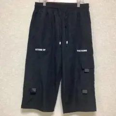 パンツ　七部丈　メンズ　　黒　XLサイズ