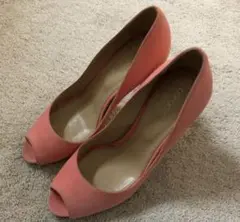 美品!Sergio Rossi セルジオロッシ ピンク オープントゥ パンプス