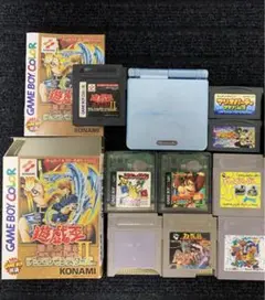 【(バッテリー無し)ゲームボーイアドバンスSP (充電器・ソフト9本付き)】