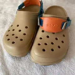 Crocs ベージュ/オレンジ 23cm サンダル　W7