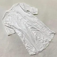 devirock ワンピース 半袖 ホワイト バンドカラー キッズ 140cm