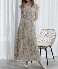 ワッシャーノースリロングワンピース