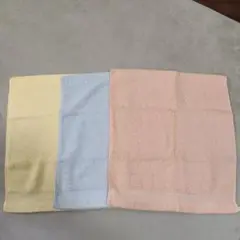 COMME CA ISM ウォッシュタオル 3枚セット　黄色　水色　ピンク