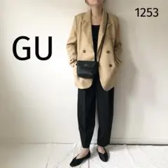 1253 【美品】GU ジーユー ストレッチコクーンシルエットアンクルパンツ