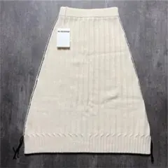 【新品】JILSANDER ニット スカート ロング 34 ウール フリンジ
