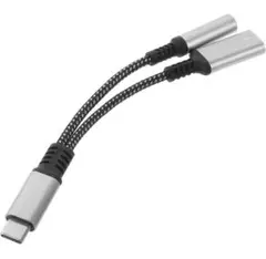 イヤホンジャック変換器 ヘッドホン アダプター 3.5mm Type-C