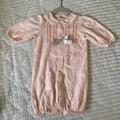 【未使用品】petit main 長袖ロンパース ピンク レース 新生児60cm