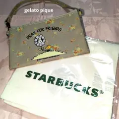 gelato pique スヌーピーポーチ＆STARBUCKSポーチ二点セット