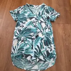 H&M ×ANNA GLOVER 半袖チュニック　 ボタニカル柄