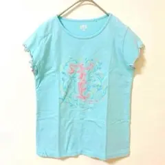 ユニクロ　Tシャツ　140 　綿100％　水色　UNIQLO UT 夏　半袖