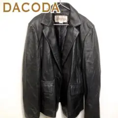 DACODA ヴィンテージ レディース レザー テーラード ジャケット ブラック