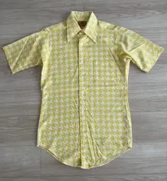 70s VAN HEUSE バンヒューゼン 総柄 半袖 ビンテージ シャツ 古着