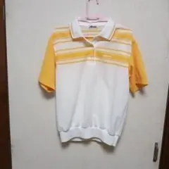 ellesse レディースストライプ ポロシャツ L