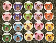 ハンドメイド　フェルト　絵.色.合わせ 知育玩具　くま　カラフル