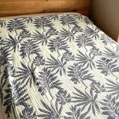 アクアスキュータム　ボタニカル柄 花柄 タオルケット ガーゼケット　綿　シングル