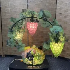 イタリア ヴェネチアンムラノガラス 葡萄のスタンドランプ☆ガラス工芸品 オブジェ ◇イタリア ムラーノガラス 葡萄 ランプ ベネチアン 照明