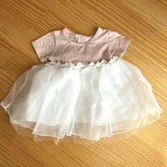 ワンピース　80 ピンク　チュール