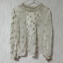 【値下げ】setaichiro セタイチロウ シフォンシャツ ブラウス ラメ 1